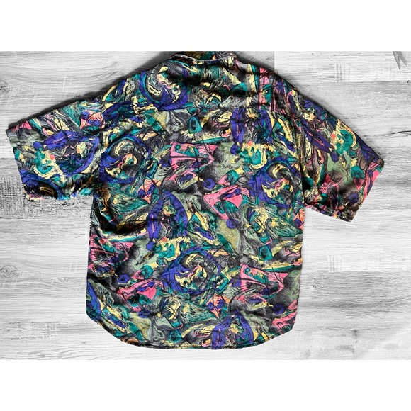 vintage 90s Fierce : rayon button up - Picture 4 of 11